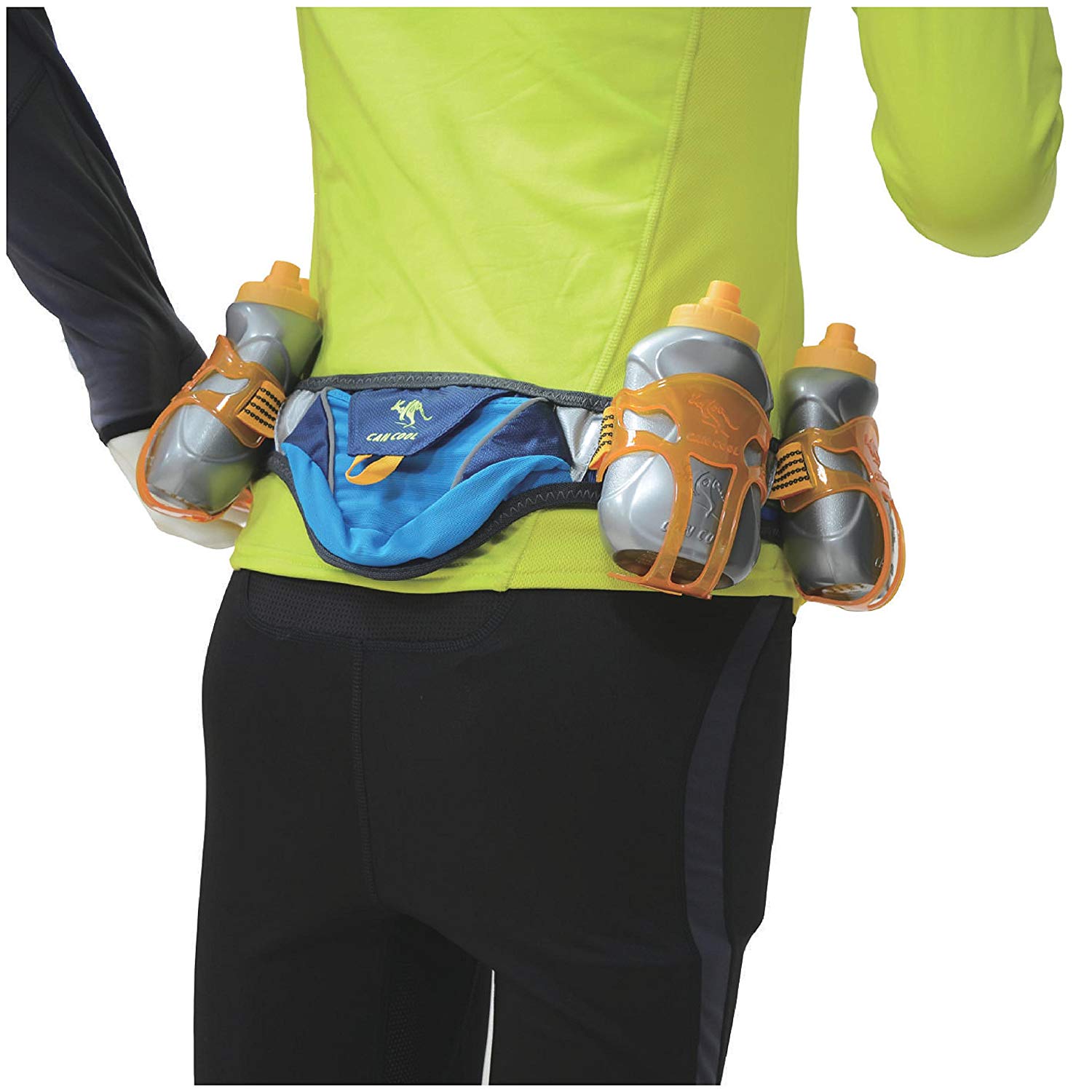 Olixar Adjustable Running Belt With 2 Bottle Holders & Pouch - Black